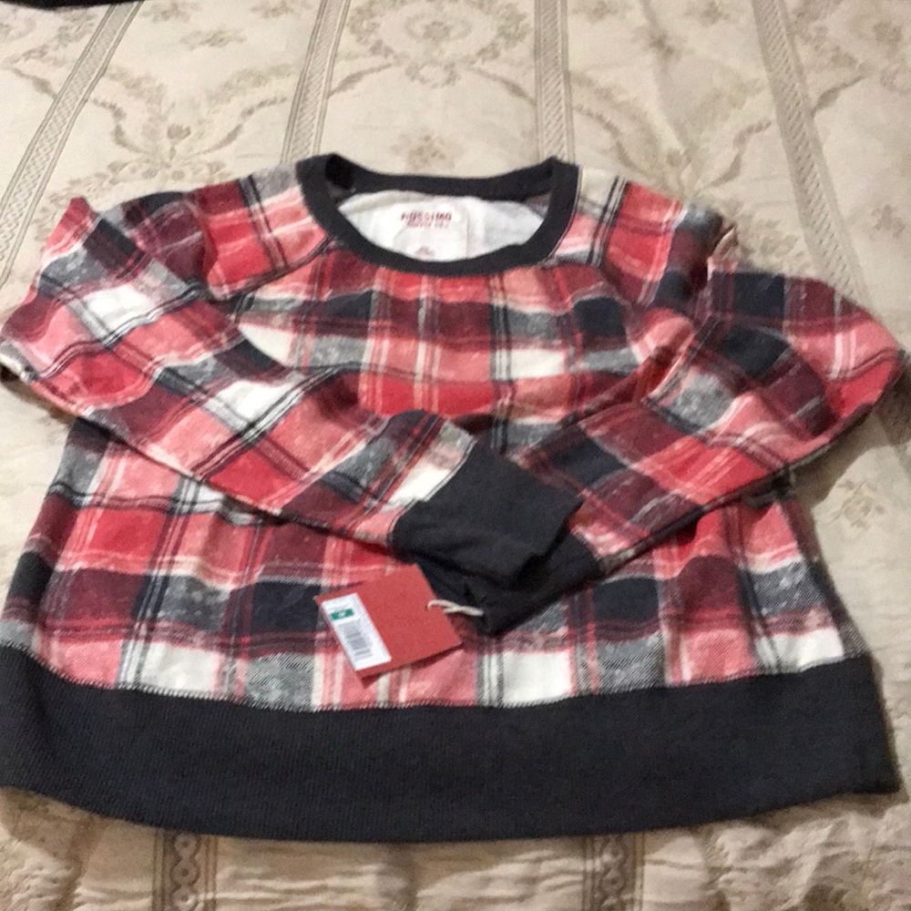 PLAID SWEATSHIRT
